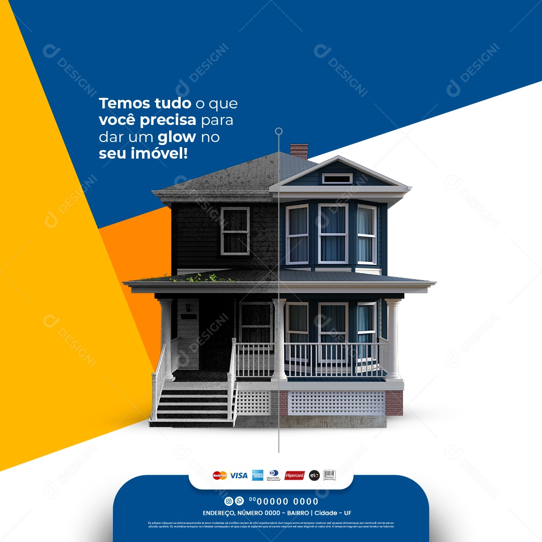 Social Media Materiais de Construção Temos Tudo que você Precisa PSD Editável