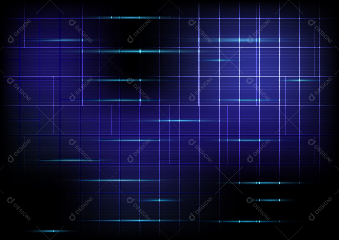 Tecnologia digital abstrata de alta tecnologia e engenharia sobre fundo de cor azul.