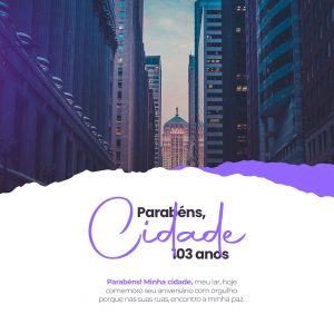 Social Media Aniversário de Cidade Parabéns PSD Editável