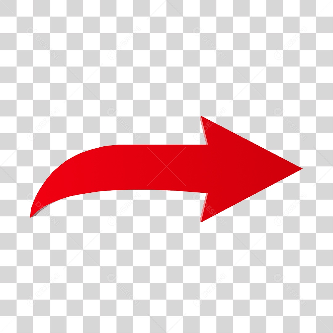 Seta Flecha Direita PNG 3D Sem Fundo