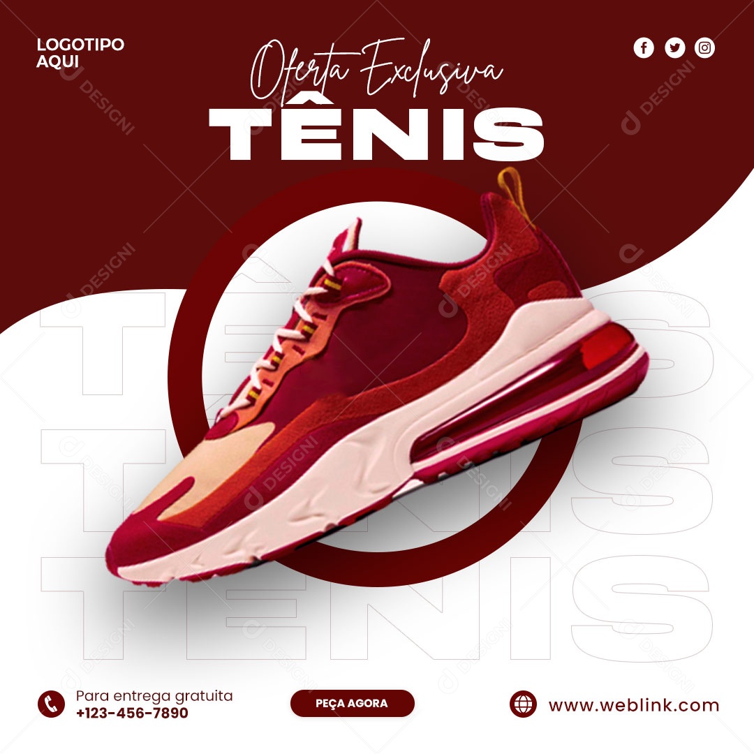Social Media Oferta Exclusiva Tênis PSD Editável