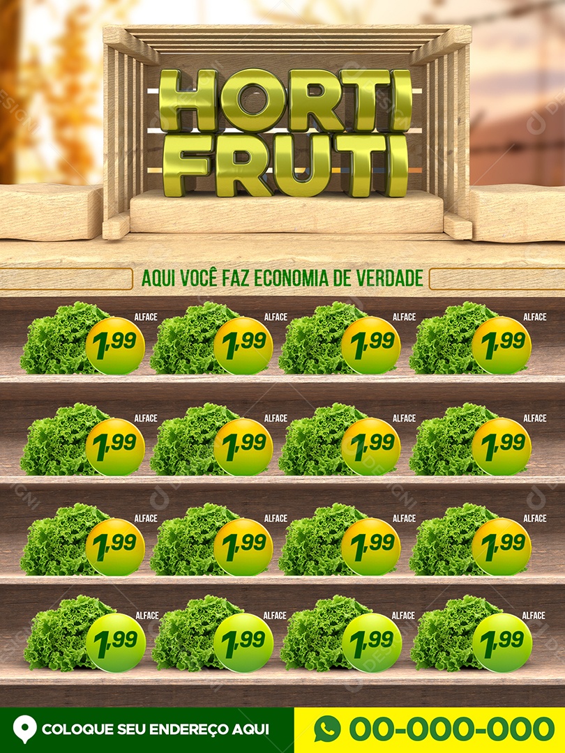 Encarte Hortifruti Aqui Faz Economia De Verdade Social Media PSD Editável