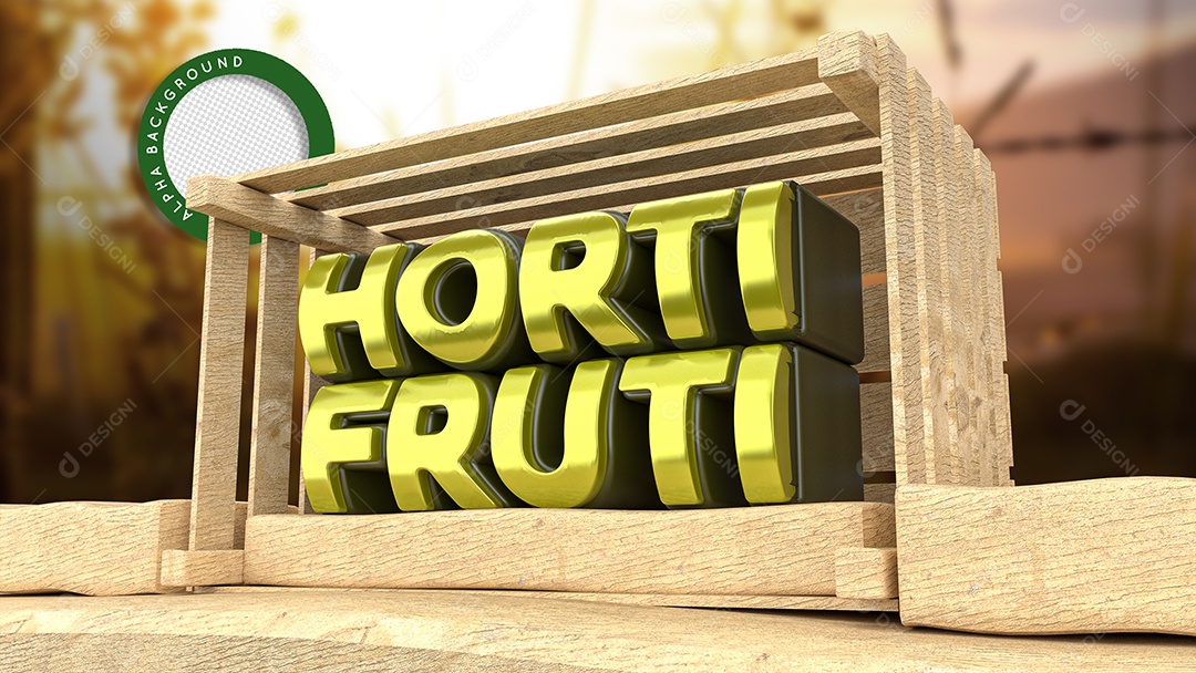 Selo 3D Para Composição Hortifruti Promoções em Verduras PSD