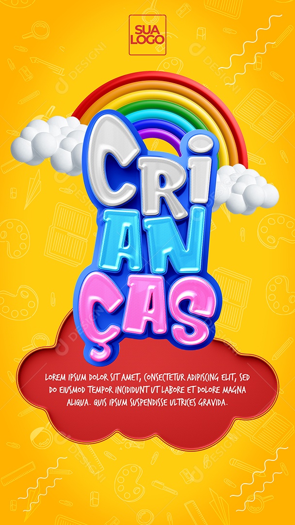 Story Dia Das Crianças Social Media PSD Editável