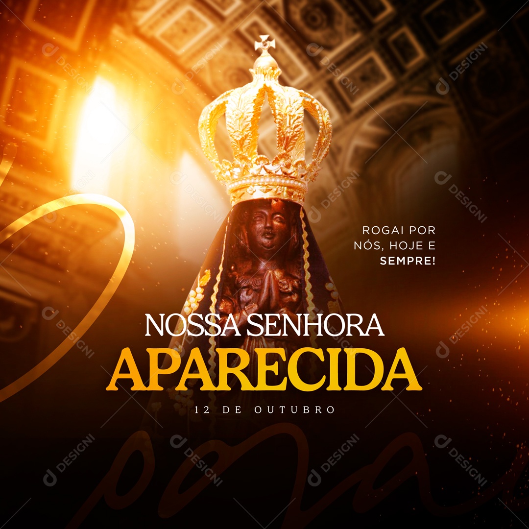 Dia 12 De Outubro Dia Da Nossa Senhora da Aparecida Social Media PSD Editável