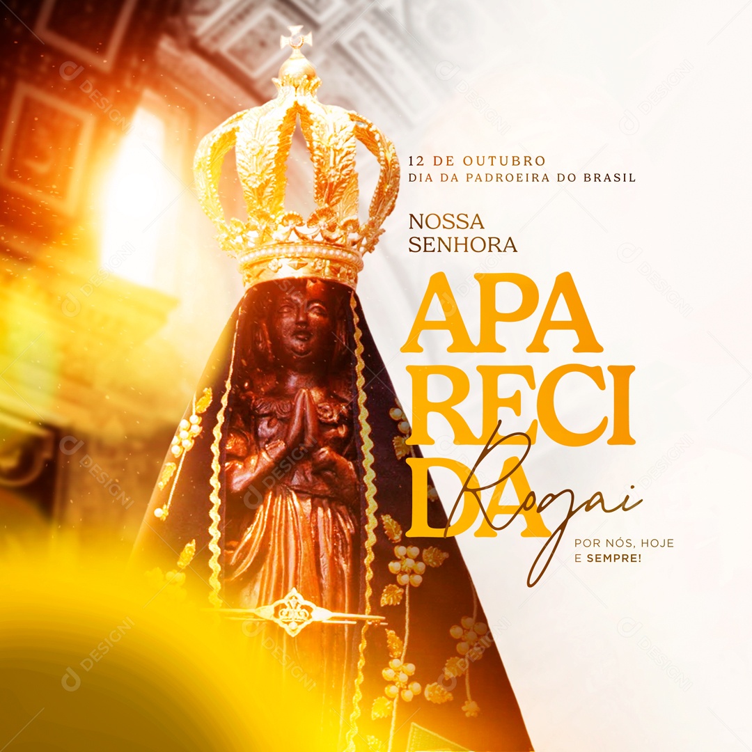 Dia 12 De Outubro Dia Da Nossa Senhora da Aparecida Social Media PSD Editável
