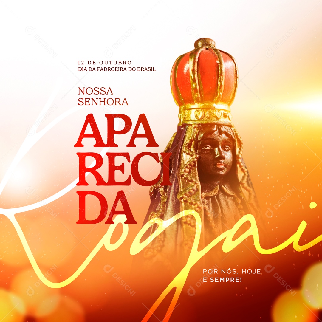 Dia 12 De Outubro Dia Da Nossa Senhora da Aparecida Social Media PSD Editável