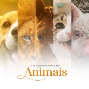 Dia Mundial dos Animais 04 de Outubro Cachorro, Gato Social Media PSD Editável