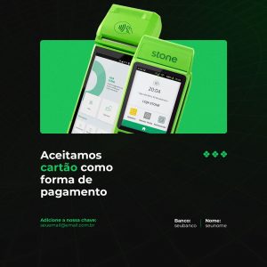 Aceitamos Todas as Formas de Pagamento Pix Social Media PSD Editável