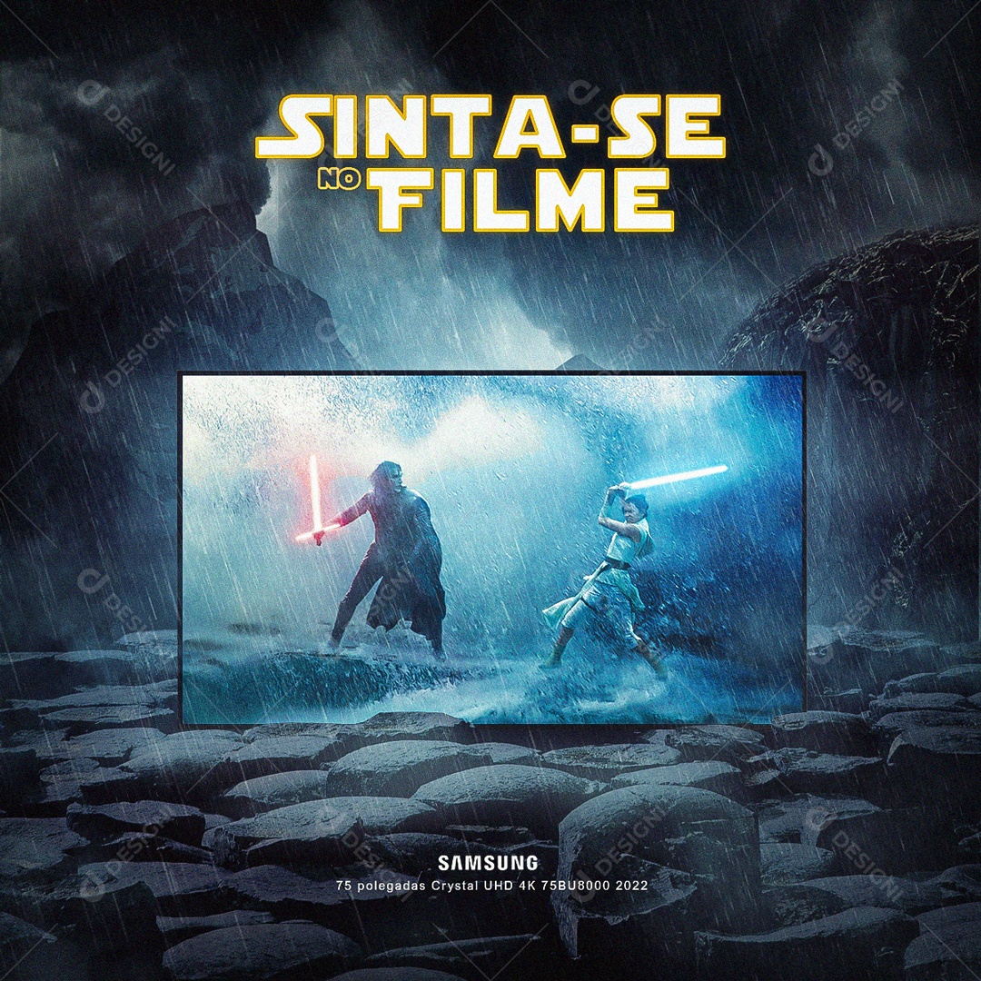 Social Media Loja Televisão Smart TV Sinta-se no Filme PSD Editável