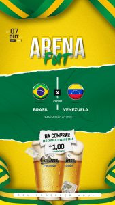Social Media Arena Fut Cerveja e Jogo Ao Vivo PSD Editável