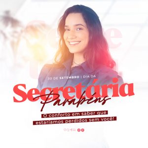 O Conforto em saber que Estaríamos Perdidos sem Você Dia da Secretária Social Media PSD Editável