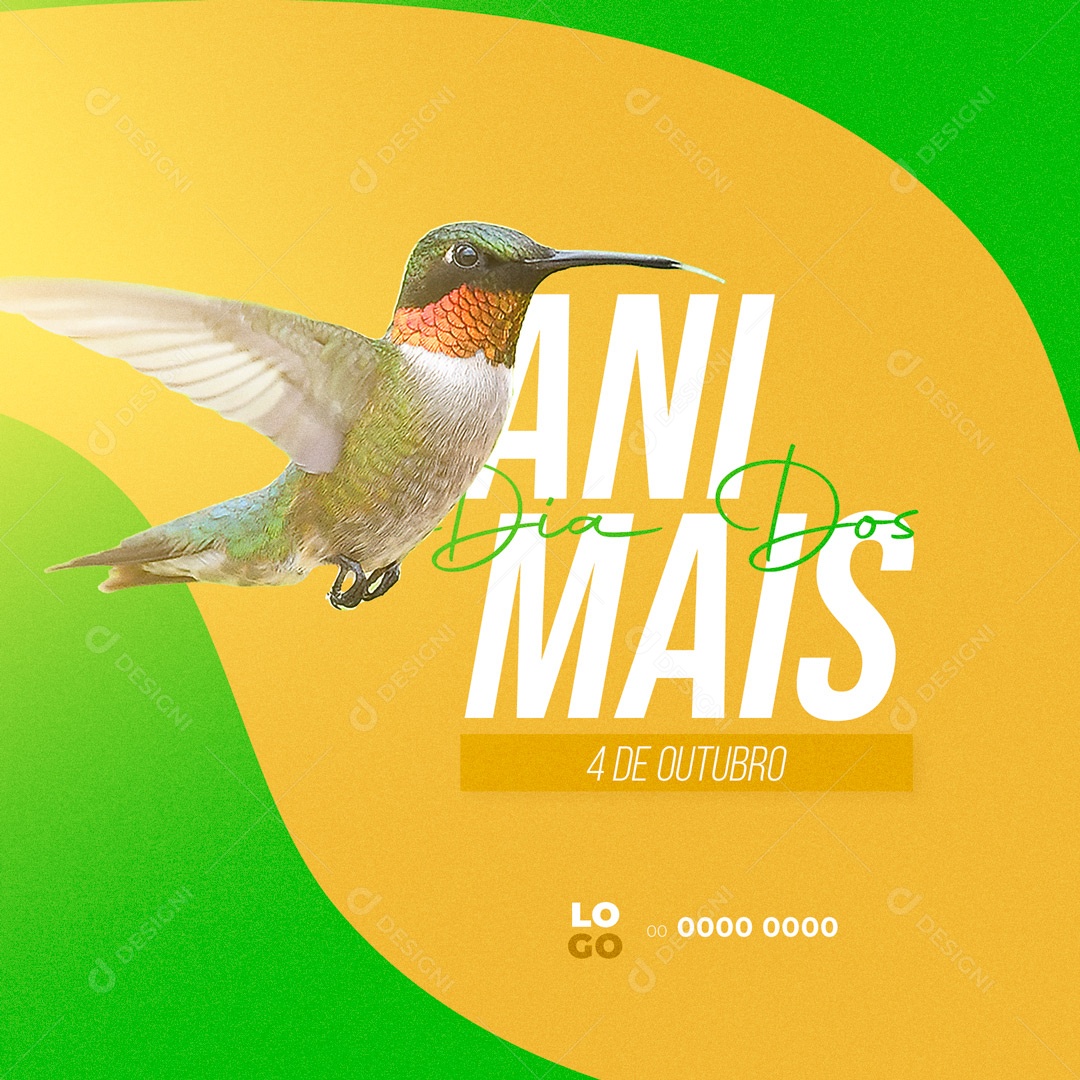 Dia Mundial dos Animais 04 de Outubro Social Media PSD Editável