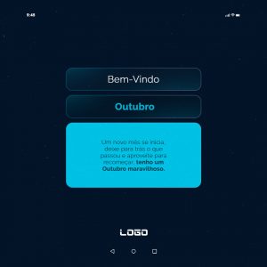 Um Novo Mês se Inicia Bem Vindo Outubro Story Social Media PSD Editável