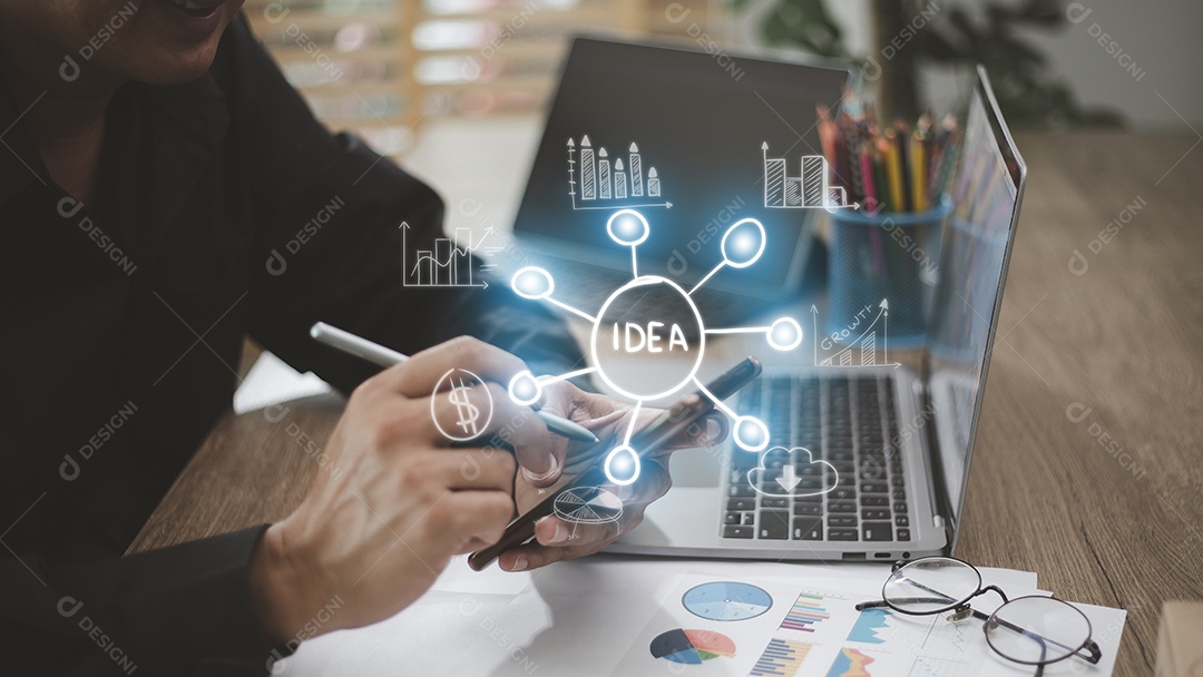 ideia criativa Conceito de ideia e inovação Novo conceito 2022