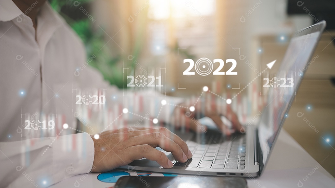 2022 tecnologia de finanças empresariais e conceito de investimento. Estoque