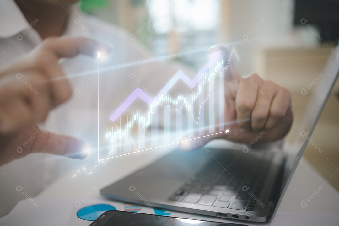 Conceito de análise de big data e inteligência de negócios.