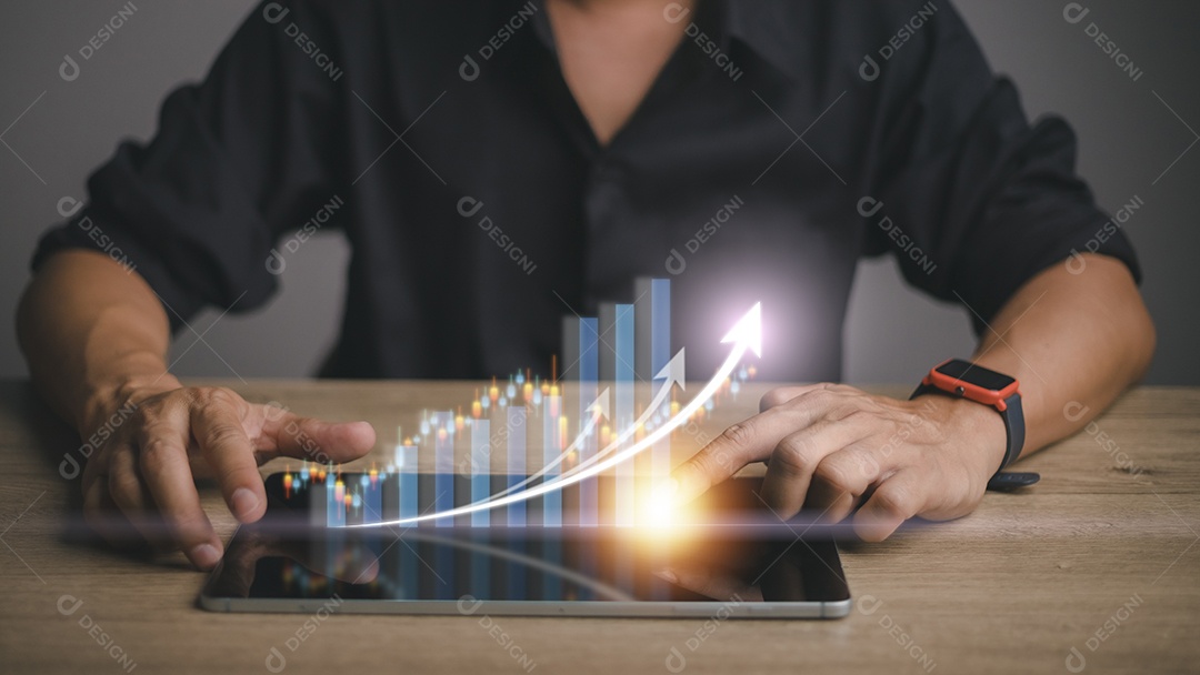 Conceito de inicialização com negócios de ícone e conexão de rede