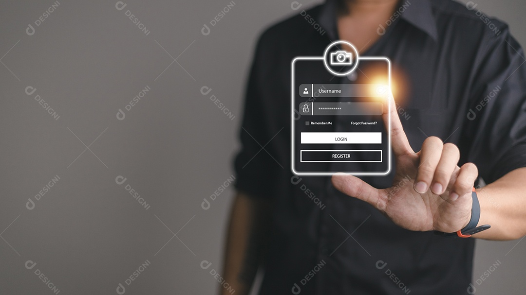 cyber security concept, Login, User, identification information