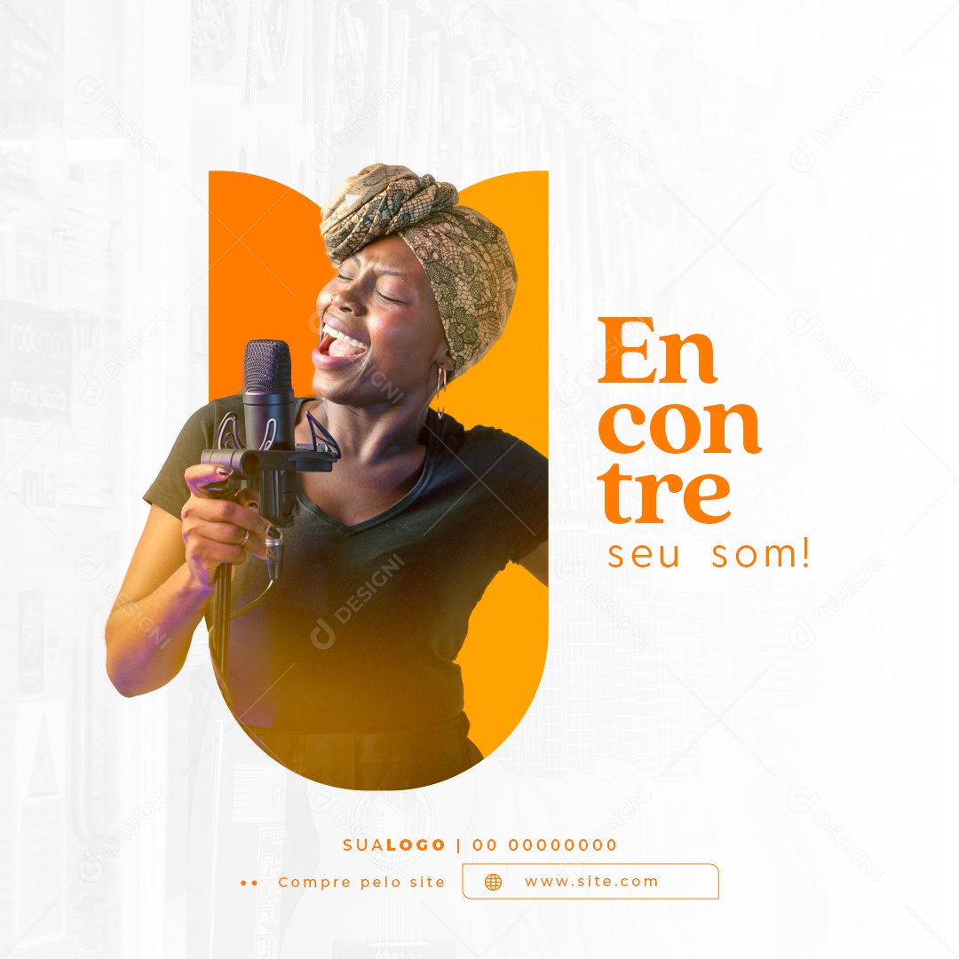 Loja de Instrumentos Musicais Social Media PSD Editável