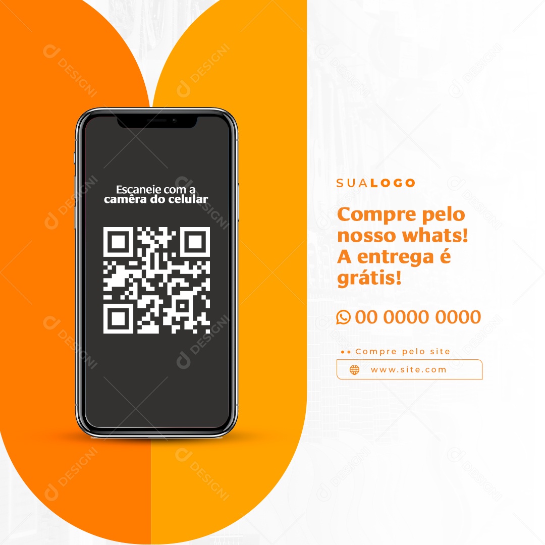 Loja de Instrumentos Musicais Compre Pelo nosso Whats Social Media PSD Editável