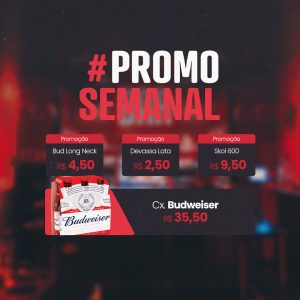 Social Media Bebidas Cerveja Promoção Semanal PSD Editável
