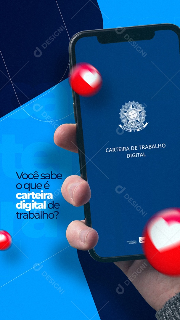 Story Você sabe oque é Carteira Digital Contabilidade Social Media PSD Editável