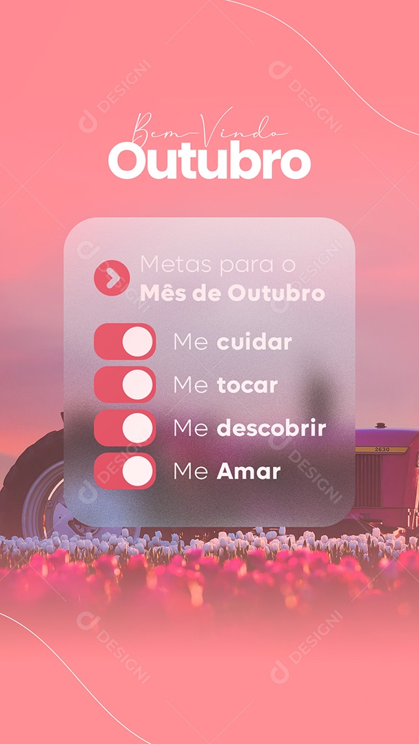 Story Metas para o Mês de Outubro Bem Vindo Social Media PSD Editável