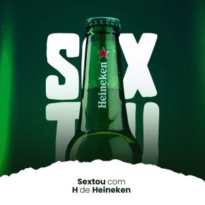 Social Media Sextou Bebidas Cerveja Gelada Heineken PSD Editável