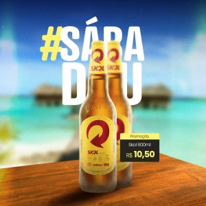 Sabadou com Cerveja Skol Bebidas Social Media PSD Editável