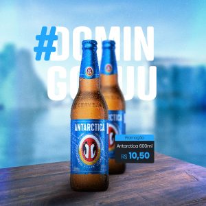 Social Media Bebidas Cerveja Domingou com Antárctica PSD Editável
