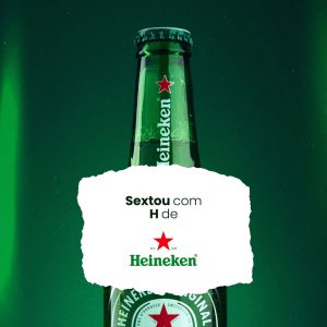 Social Media Bebidas Cerveja Sextou com H de Heineken PSD Editável