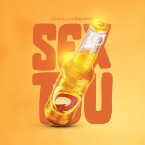 Sextou Com Skol Cerveja Bebidas Social Media PSD Editável