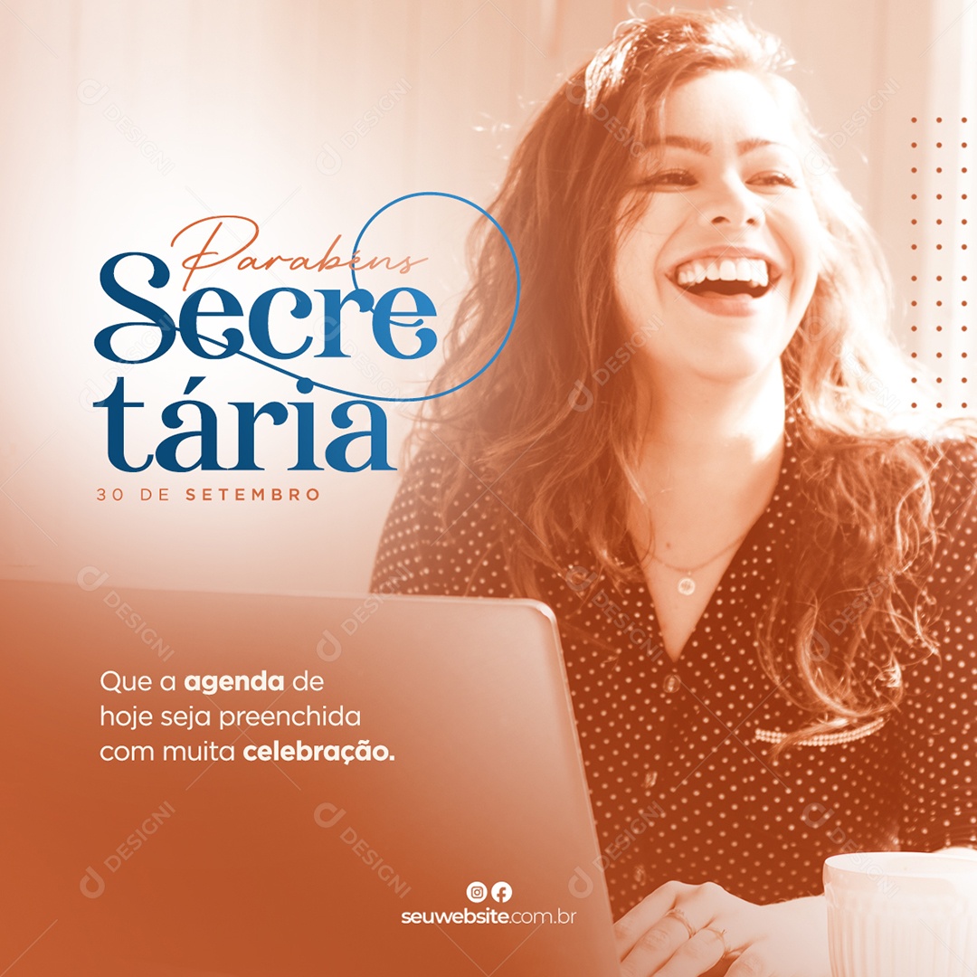 Parabéns Secretária Dia 30 De Setembro Social Media PSD Editável