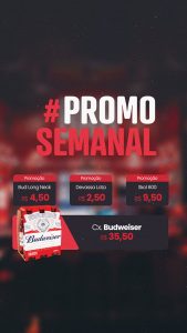 Social Media Story Bebidas Cerveja Promoção Semanal PSD Editável