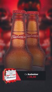 Social Media Bebidas Cerveja Budweiser Story PSD Editável