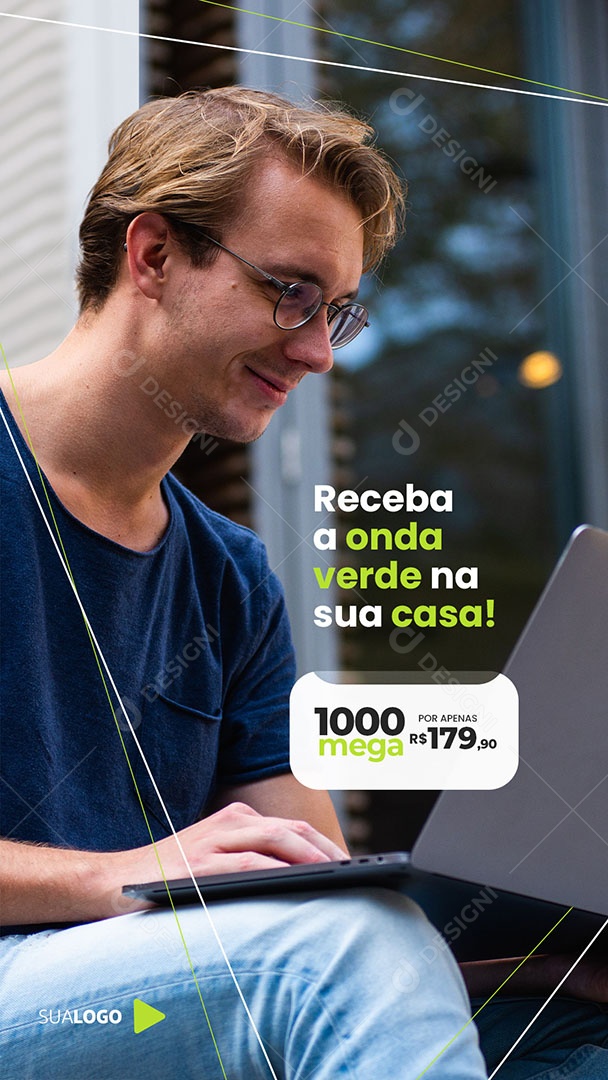 Social Media Provedor de Internet Fibra Story Social Media PSD Editável