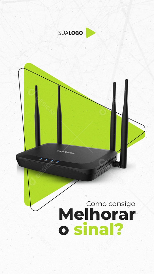 Social Media Story Provedor de Internet com Consigo Melhorar o Sinal? PSD Editável