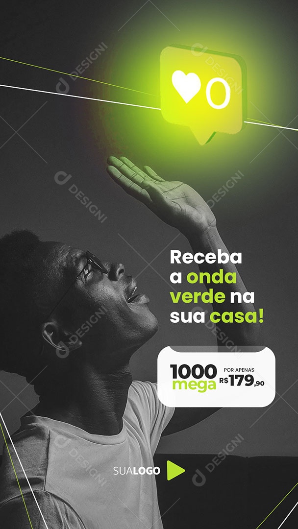 Social Media Story Provedor de Internet PSD Editável