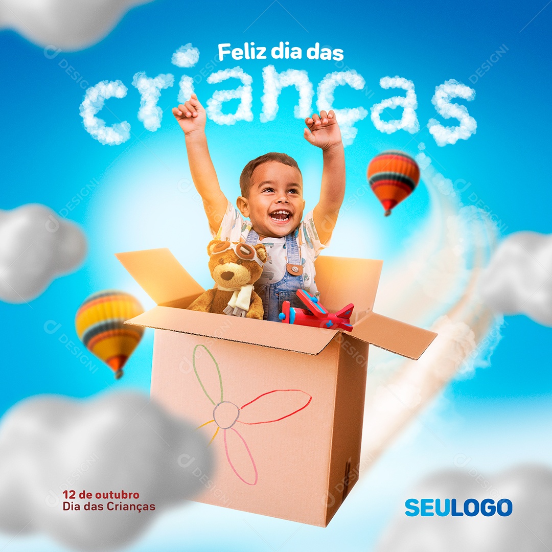 Feliz Dia das Crianças 12 de Outubro Social Media PSD Editável