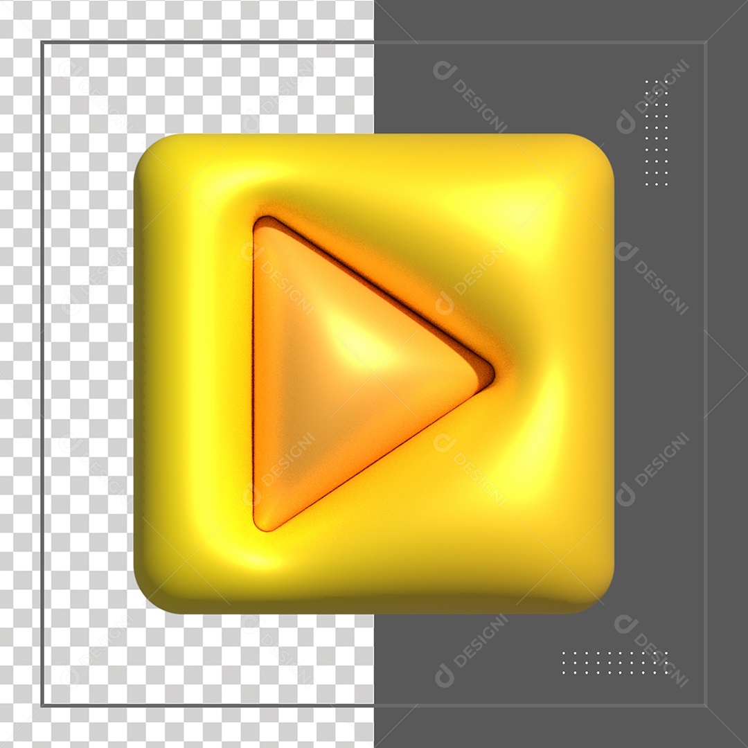 Ícone 3D Like Amarelo em Balão De Fala PSD