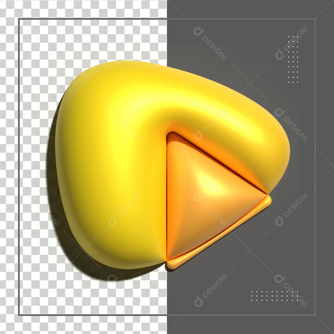 Ícone 3D Like Amarelo em Balão De Fala PSD