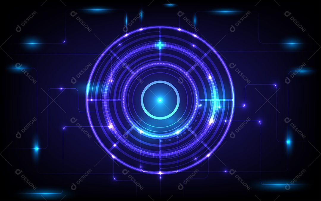 Fundo cibernético abstrato do sistema operacional de tecnologia digital