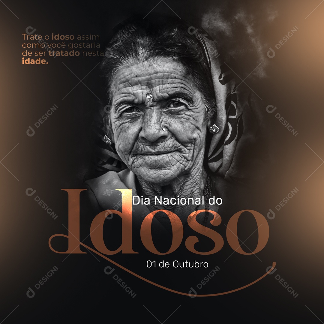 Dia Nacional do Idoso 01 De Outubro Social Media PSD Editável
