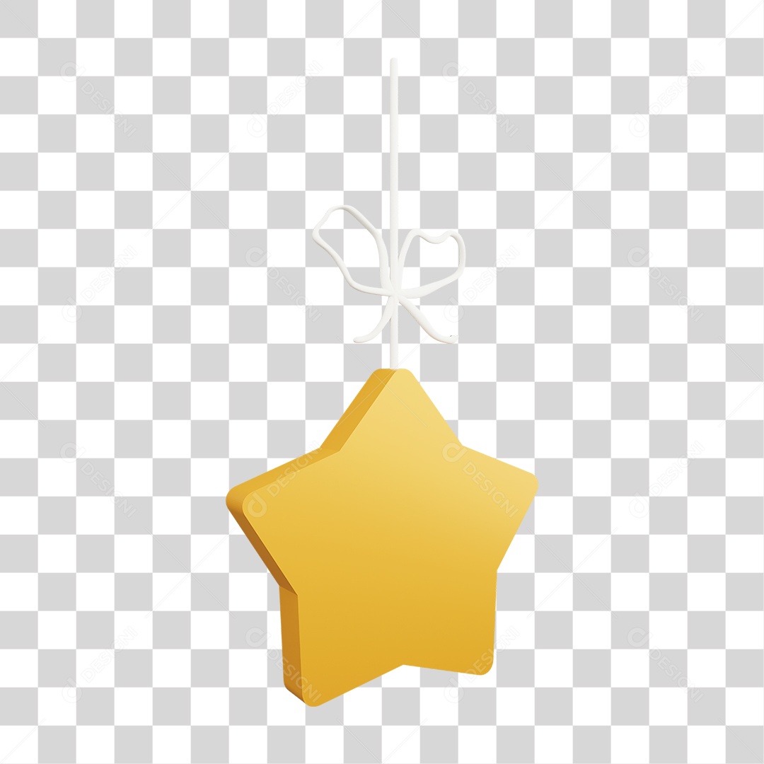 Estrela Enfeite de Natal PNG Transparente