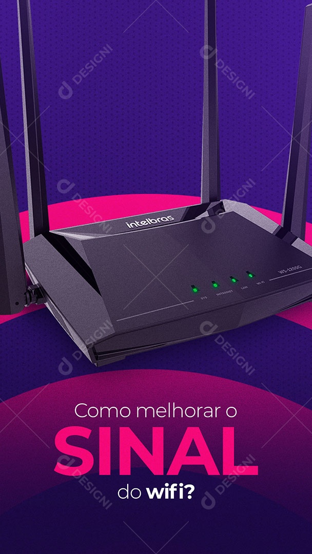 Story Provedor de Internet como Melhor o Sinal do Wifi? Social Media PSD Editável