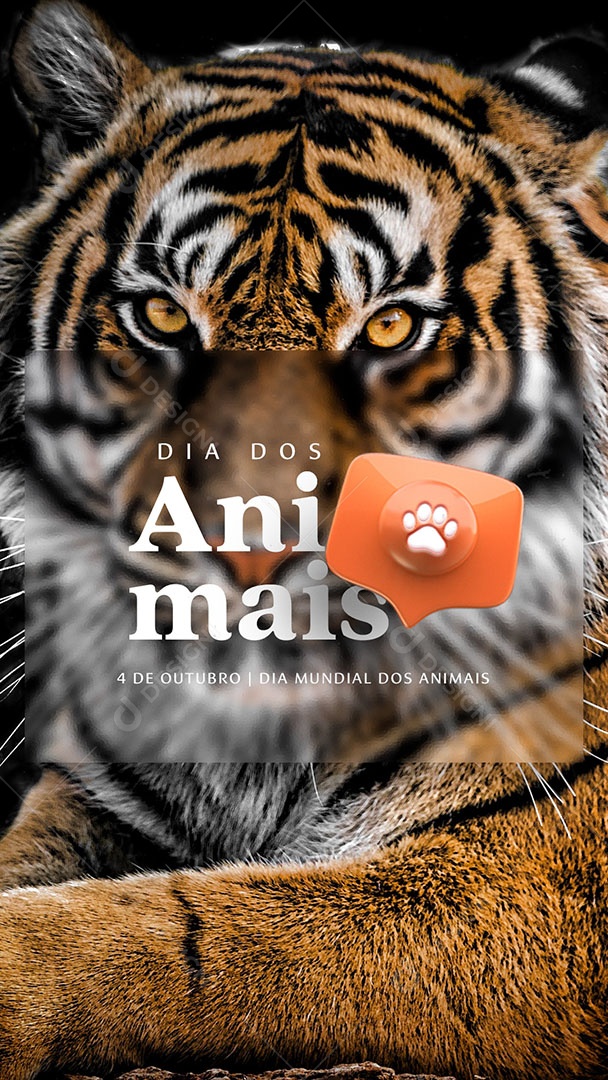 Story Dia Mundial dos Animais 04 de Outubro Social Media PSD Editável