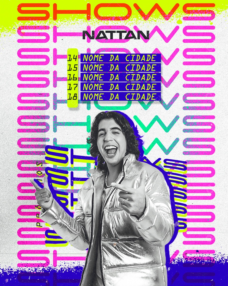 Flyer Nattan Agenda De Shows Social Media PSD Editável