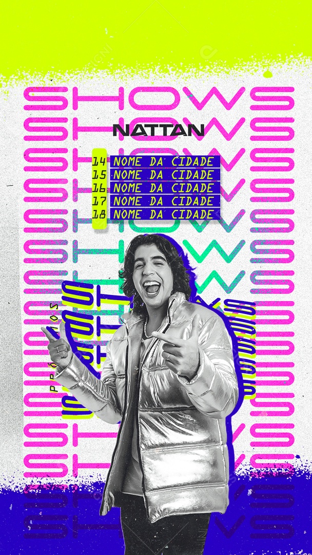 Flyer Nattan Agenda De Shows Social Media PSD Editável