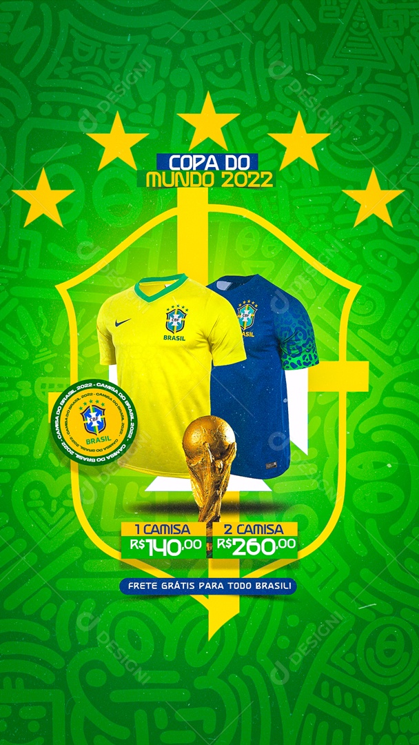 Copa Do Mundo 2022 Novas Camisas Promoção Social Media PSD Editável